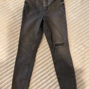 Women's Black Distressed Jeans